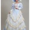 Light BluePuff Long Sleeve Delicate Lace Hem Dreamy Gorgeous Royal Court Retro Prom Lolita Dress