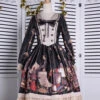 Travelers Series OP Printing Retro Classic Lolita Long Sleeve Dress