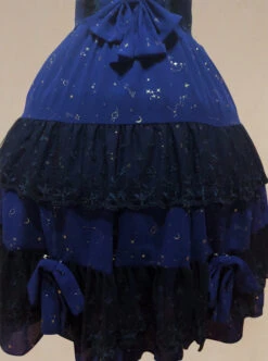 Bronzing Chiffon Navy Blue Ruffles Classic Lolita Dress -NAUS Lolita Shop 3 500x672 322