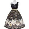 Ceylon Under The Moon Series Classical Oil Painting Style Printed Elegant JSK Classic Lolita Sleeveless Dress