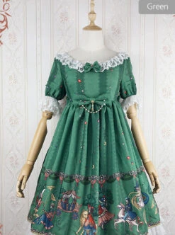 The Fairytale World Amusement Park Series OP Classic Lolita Short Sleeve Dress -NAUS Lolita Shop 3 500x672 34