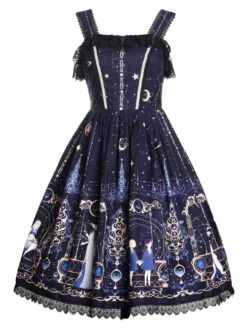 Astrology College Series PrintingJSK Classic Lolita Sling Dress -NAUS Lolita Shop 3 500x672 356