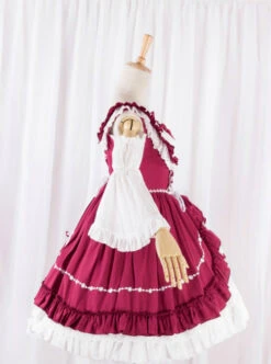 Elegant Red And White Classic Lolita Dress -NAUS Lolita Shop 3 500x672 366