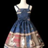 Magic Dictionary Series Plaids Printing Classic Lolita Sling Dress