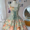 Retro Pure Cotton Green Ruffles Classic Lolita Sleeveless Dress