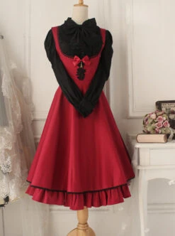 Versailles Rose Retro Elegant Classic Lolita Sleeveless Dress -NAUS Lolita Shop 3 500x672 455