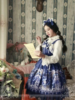 Magic Tea Party Starry Sky City Series Classic Lolita Sling Dress -NAUS Lolita Shop 3 500x672 462