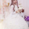 White Bride Chiffon Classic Lolita Sling Dress JSK