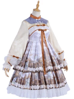 Cross Lily Series Chinese Style Classic Lolita Long Sleeve Dress