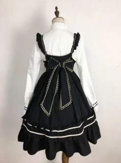 Wine Red Elegant Bowknot Classic Lolita Sling Dress