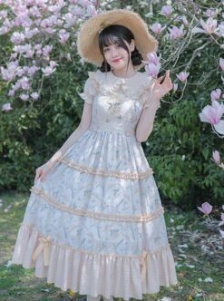 Half Summer Time Series Printed Embroidered Hem Rustic Style JSK Classic Lolita Sleeveless Dress -NAUS Lolita Shop 3 500x672 512