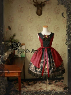 Magic Tea Party Siren's Song Series Printing Classic Lolita Sleeveless Dress -NAUS Lolita Shop 3 500x672 521