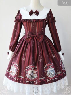 Magic Tea Party Bedtime Book Series OP Classic Lolita Long Sleeve Dress -NAUS Lolita Shop 3 500x672 524
