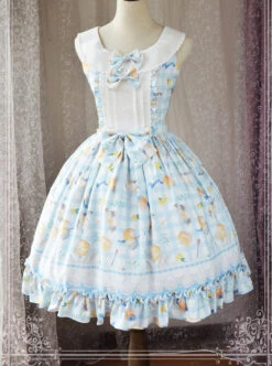 Magic Tea Party Kitty And Orange Sauce Series Classic Lolita Sleeveless Dress Version 1 -NAUS Lolita Shop 3 500x672 58