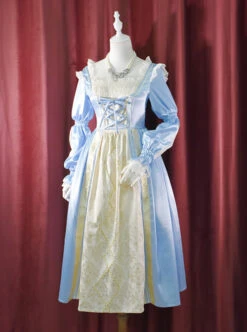 Lucrezia Series Retro Classic Lolita Long Sleeve Long Dress -NAUS Lolita Shop 3 500x672 588