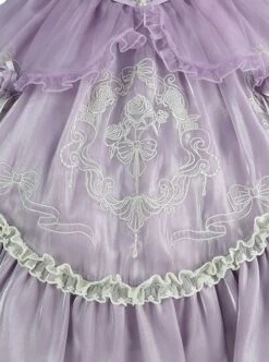 Ballet Elegant High Waist Irregular Hem Fit Flower Decorative Bownot Lace Embroidery Sweet Lolita Purple Sleeveless Dress Full Set -NAUS Lolita Shop 3 500x672 59