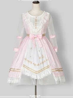 Puff Sleeve Bowknot Ruffles Classic Lolita Dress -NAUS Lolita Shop 3 500x672 592