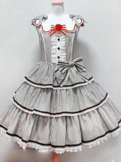 Striped Ocean Series Classic Lolita Sleeveless Dress -NAUS Lolita Shop 3 500x672 599