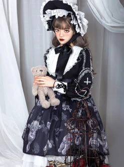 Resentment Puppet Doll Series OP Gothic Lolita Long Sleeve Dress -NAUS Lolita Shop 3 500x672 706