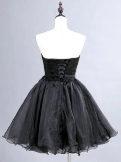 Black Lace Strapless Evening Dress -NAUS Lolita Shop 3 500x672 743