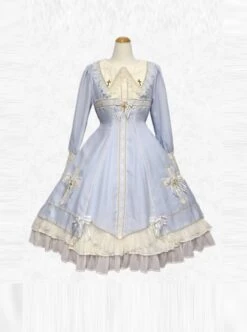 Maria Crucifix Series Long Sleeve Gothic Lolita Dress -NAUS Lolita Shop 3 500x672 746