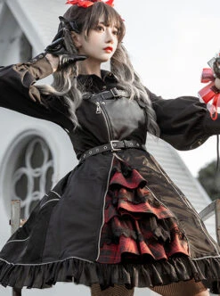 Dimly Light Series JSK Rock Cyberpunk Gothic Lolita Sling Dress -NAUS Lolita Shop 3 500x672 767