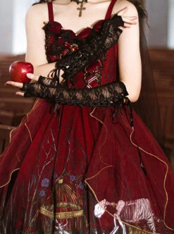 Decaying Forest Series JSK Retro Gothic Lolita Sling Dress -NAUS Lolita Shop 3 500x672 792