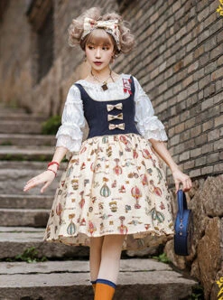 Strawberry Witch Mechanical Balloon Series JSK Punk Lolita Sling Dress -NAUS Lolita Shop 4 500x672 1115