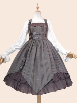 Slaughter Series JSK Stripe Printing Punk Lolita Sling Dress -NAUS Lolita Shop 4 500x672 1117
