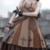 Dawn Series JSK Retro Military Style Punk Lolita Sling Dress And Cape