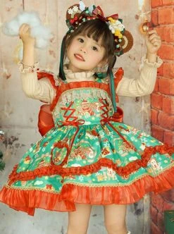 Little Bear Christmas Print Lace Sleeveless Dress Apricot Stand Collar Knit Long Sleeve Top Classic Lolita Kids Dress Set 11 Little Bear Christmas Print Lace Sleeveless Dress Apricot Stand Collar Knit Long Sleeve Top Classic Lolita Kids Dress Set -NAUS Lolita Shop 4 500x672 1166