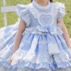 Light Blue Cotton Ruffle Children Sweet Lolita Sleeveless Dress