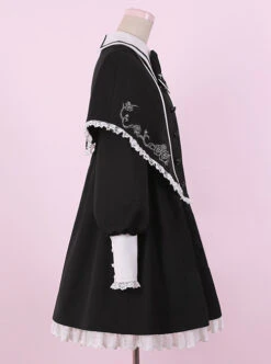 Late Autumn Chapel Retro Gothic Lolita Long Sleeves Dress And Shawl -NAUS Lolita Shop 4 500x672 130