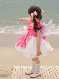 Spring Summer Variety Sakura Cute Three Dimensional Doll Flower Decoration Cosplay Princess Sweet Lolita Kids Sleeveless Dress -NAUS Lolita Shop 4 500x672 1305