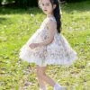 Autumn Winter Small Floral Ribbon Band Fluffy Ruffle Lace Sweet Lolita Kids Sleeveless Dress