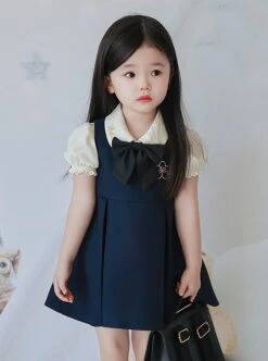 College Style Simple All-Match Sleeveless Dress Lapel Long-Sleeved Coat School Lolita Kids Suit -NAUS Lolita Shop 4 500x672 1333