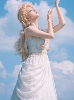 Gods Twilight Series Exquisite Gorgeous Embroidered Star Moon Metal Waist Chain Decoration Large Skirt Hem Classic Lolita Dress -NAUS Lolita Shop 4 500x672 18