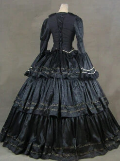 Victorian Style Gothic Lolita Prom Long Sleeve Dress -NAUS Lolita Shop 4 500x672 256