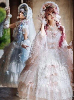Cherry Blossom Girl Series Gorgeous Tea Party Classic Lolita Dress -NAUS Lolita Shop 4 500x672 277