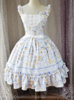 Magic Tea Party Kitty And Orange Sauce Series Classic Lolita Sling Dress Version 2 -NAUS Lolita Shop 4 500x672 296