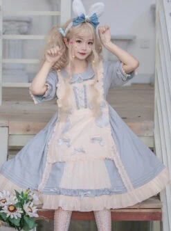 Sweet Cream Series OP Doll Collar Classic Lolita Short Lolita Dress -NAUS Lolita Shop 4 500x672 315