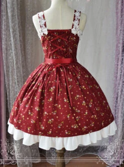 Magic Tea Party Owls And Rabbits Series Classic Lolita Sling Dress -NAUS Lolita Shop 4 500x672 351