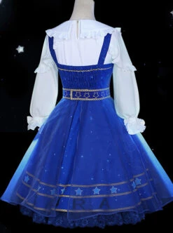 *Star Dream Magic Array* Series JSK Classic Lolita Blue Sling Dress -NAUS Lolita Shop 4 500x672 357