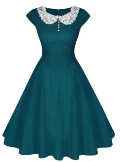 Sexy Lace Collar Slim A-line Dress -NAUS Lolita Shop 4 500x672 369