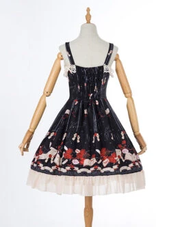 Rose Letter Paper Series Classic Lolita Sling Dress -NAUS Lolita Shop 4 500x672 435