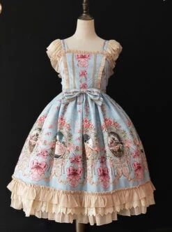 Fairytale Town Dance Party Series JSK Tea Party Classic Lolita Sling Dress -NAUS Lolita Shop 4 500x672 442