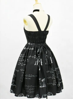 Schrodinger's Cat Series Printing High Waist Classic Lolita Sling Dress -NAUS Lolita Shop 4 500x672 443