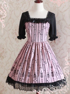 Summer Elegant Classic Lolita Short Sleeve Dress -NAUS Lolita Shop 4 500x672 444