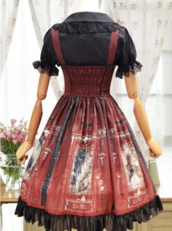 Old Castle Elves Series Retro Lace Classic Lolita Sling Dress