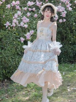 Half Summer Time Series Printed Embroidered Hem Rustic Style JSK Classic Lolita Sleeveless Dress -NAUS Lolita Shop 4 500x672 496
